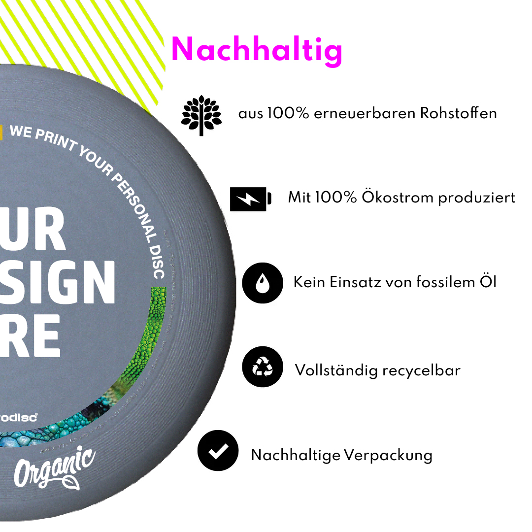 Custom eurodisc® 175g Ultimate Organic Plastic, Various Colours 